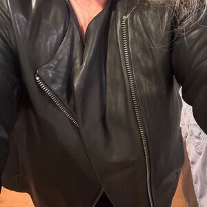 Vince Black Leather Jacket